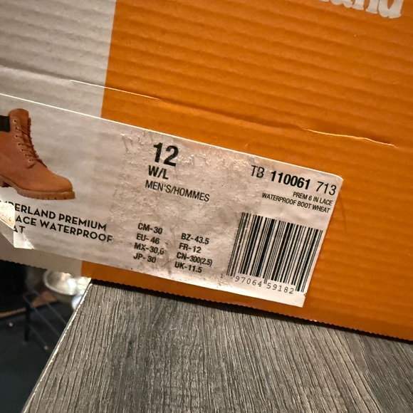 Timberland New Men\'s Wheat Nubuck Boots 12wide main image 8